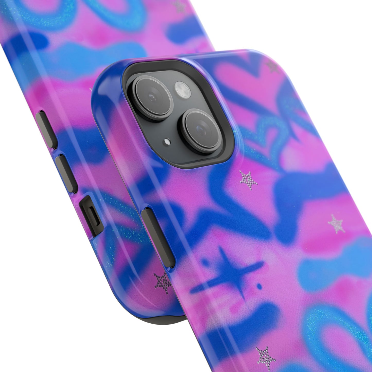 MagSafe "blue camo" airbrush iPhone case