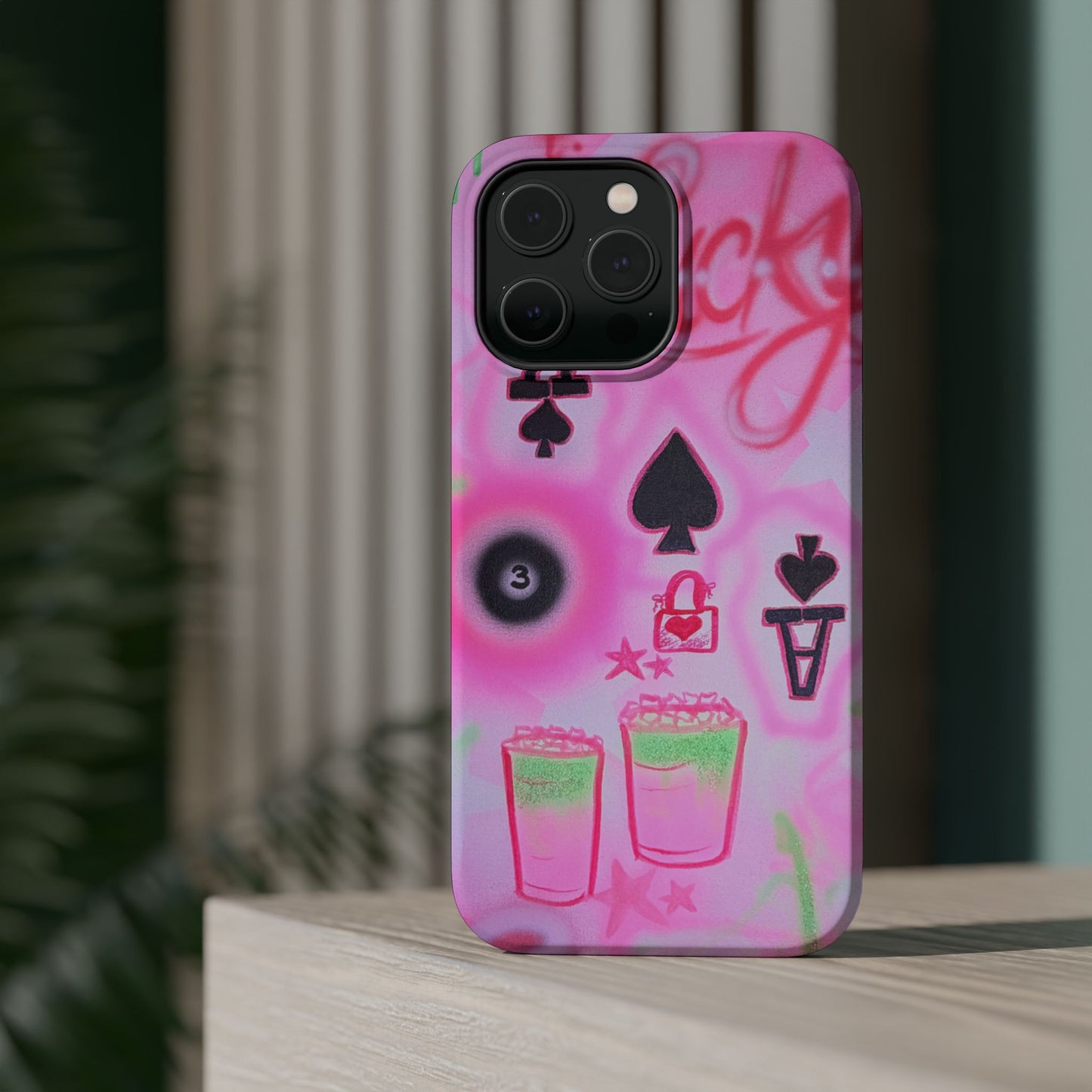 MagSafe "lucky ace" airbrush iPhone case