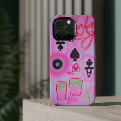 MagSafe "lucky ace" airbrush iPhone case