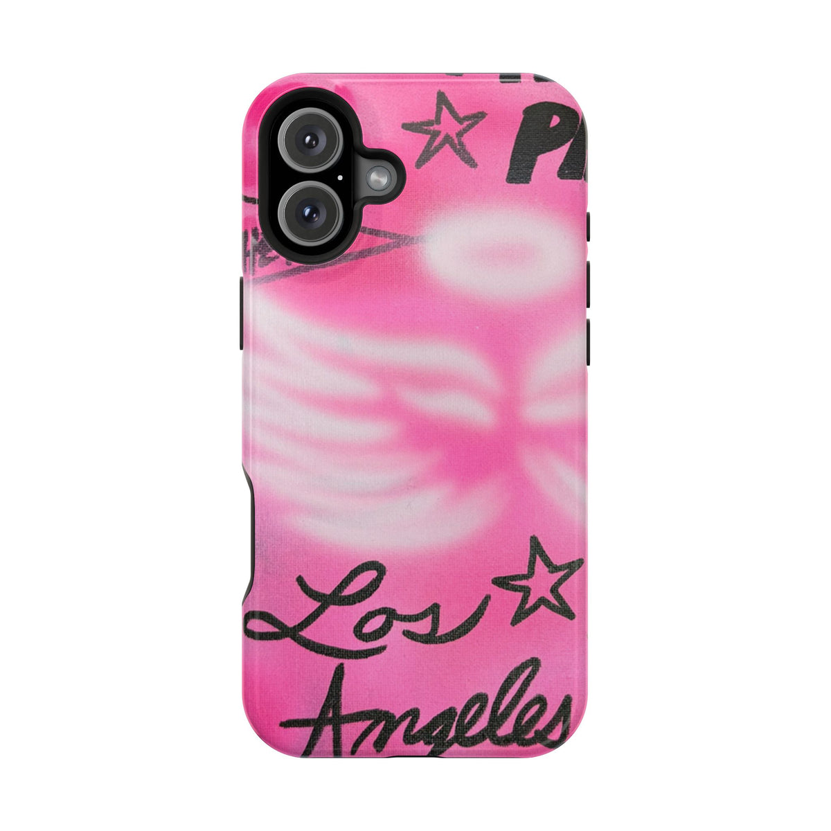 MagSafe "pinke Engelsflügel" Airbrush iPhone Hülle