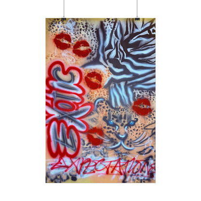 "exotic expectations" airbrush rolled print