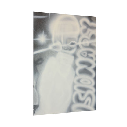 "visionary" airbrush rolled print