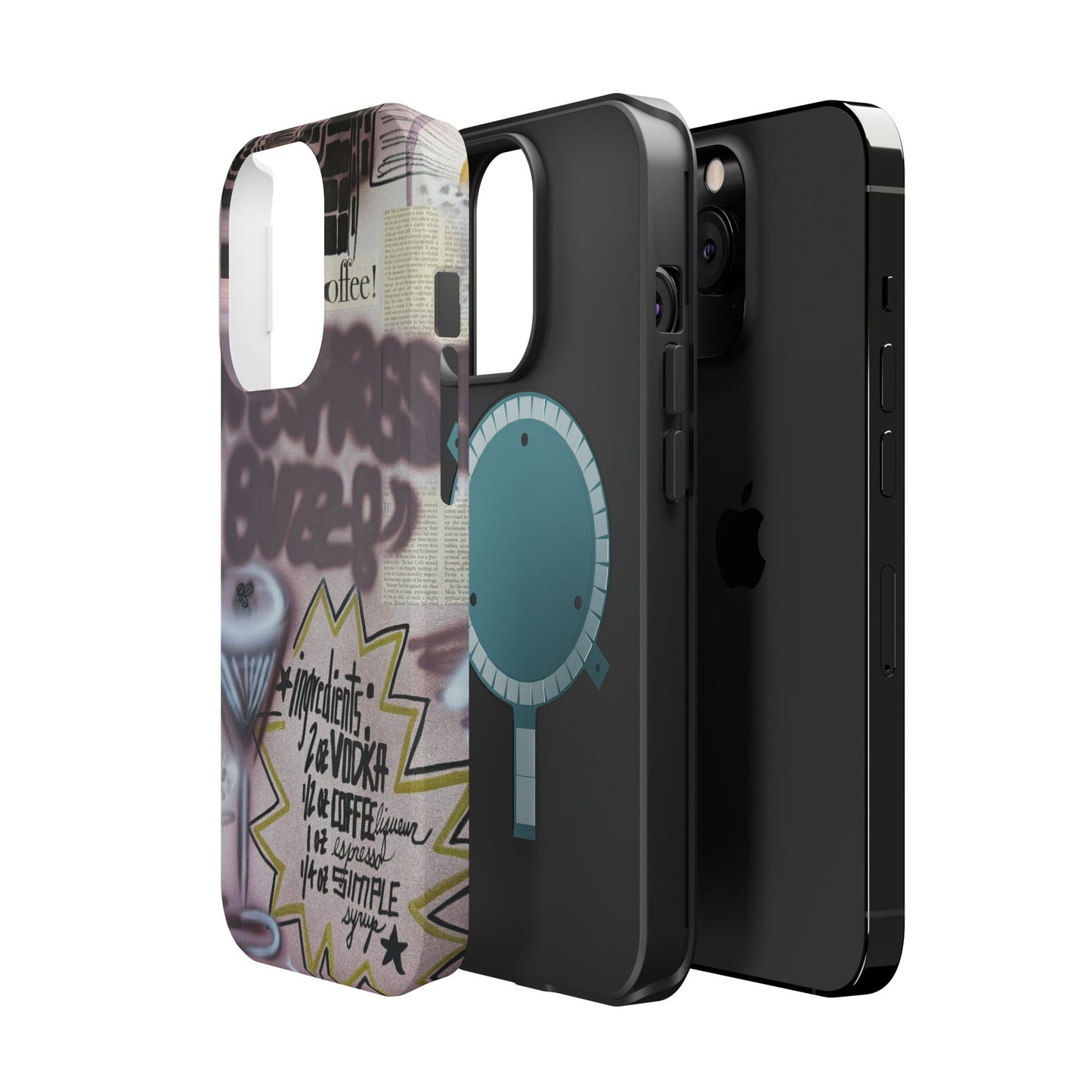 MagSafe "espresso martini" airbrush iPhone case