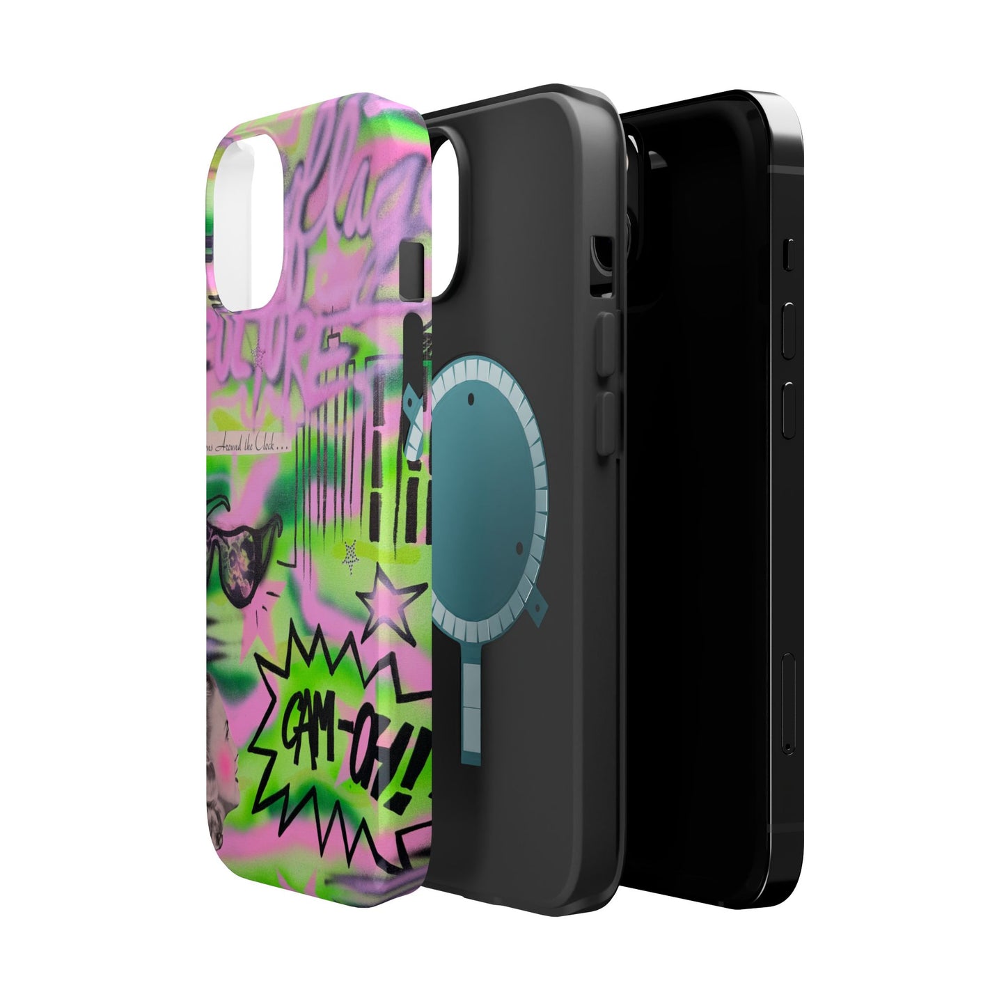 MagSafe "green camo" airbrush iPhone case