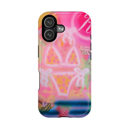 MagSafe "santa monica strawberry" airbrush iPhone case