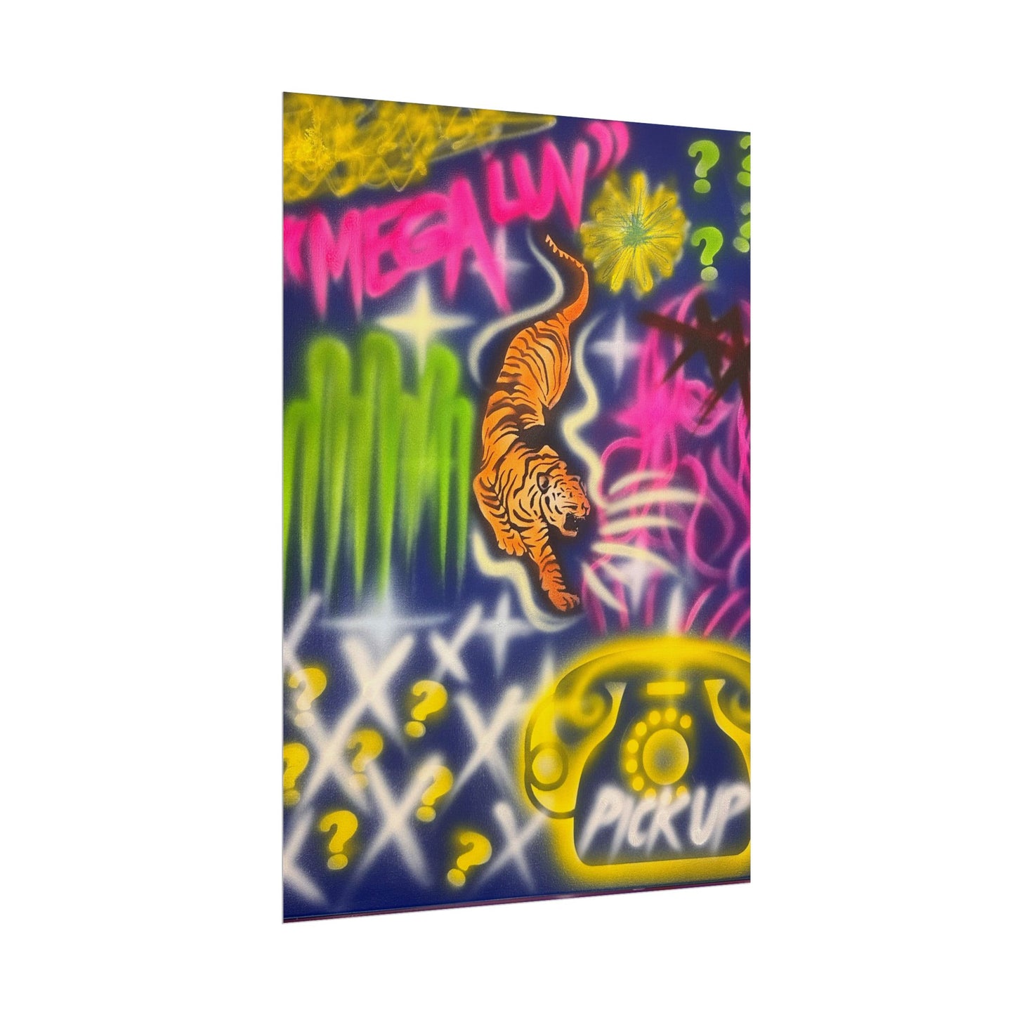 "mega luv" airbrush rolled print