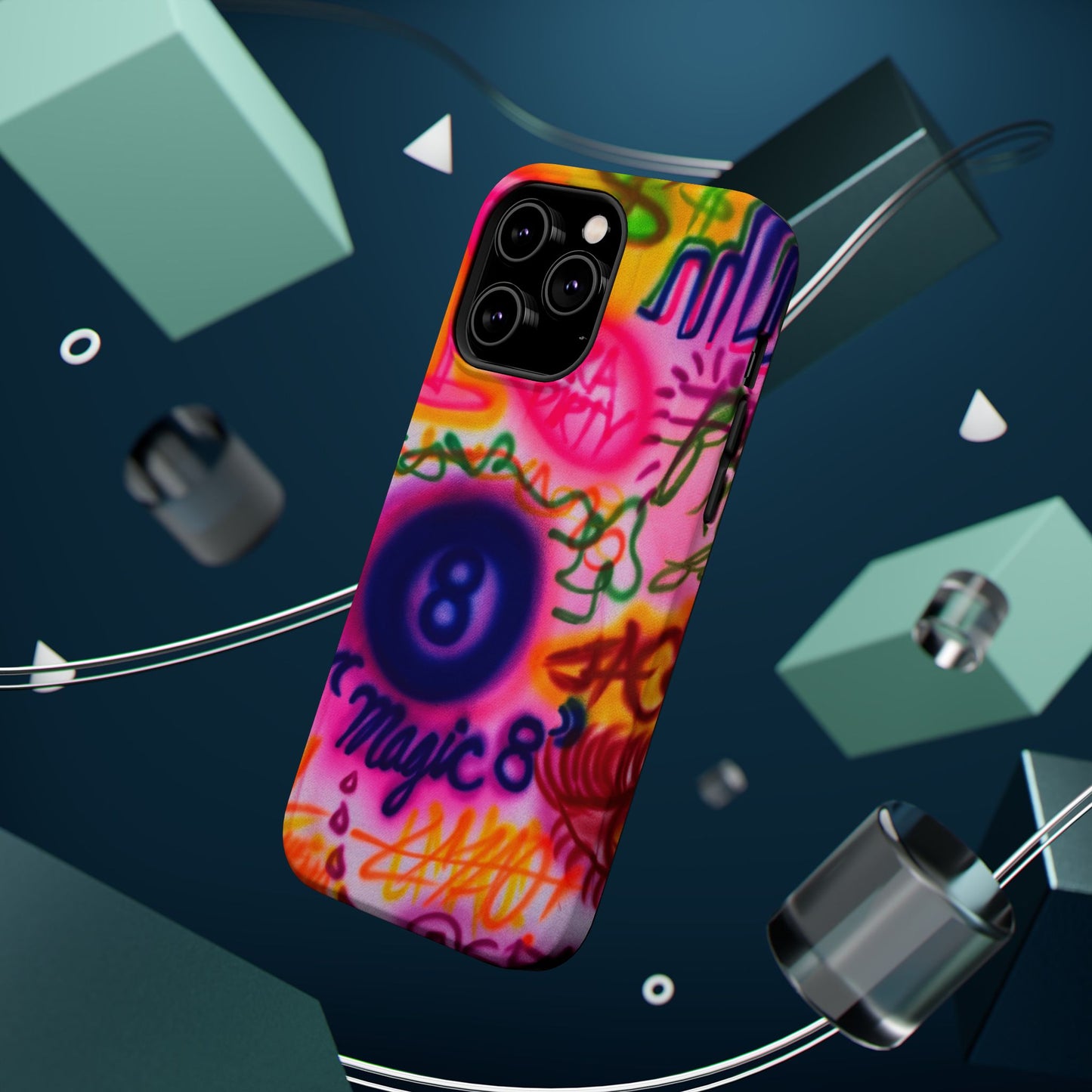MagSafe "farbenfrohes Chaos" Airbrush-iPhone-Hülle