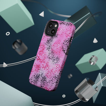 MagSafe "pink cheetah" airbrush iPhone case