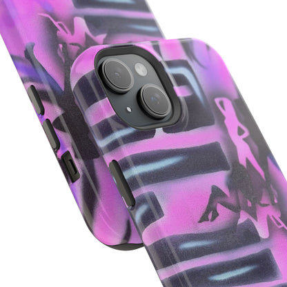 MagSafe "neon nights" airbrush iPhone case