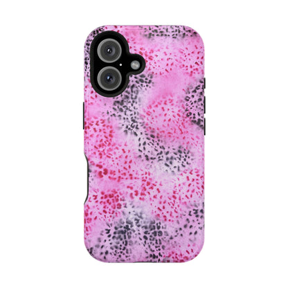 MagSafe "pink cheetah" airbrush iPhone case