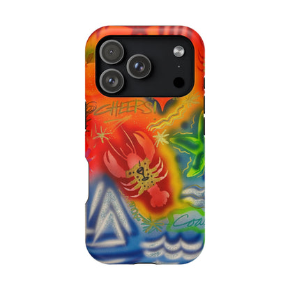 MagSafe "tipsy lobster" airbrush iPhone case