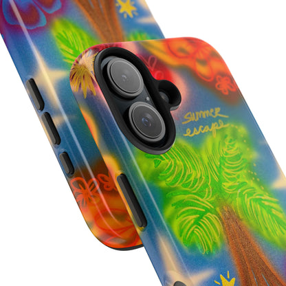 "neon blue palms" airbrush iPhone case