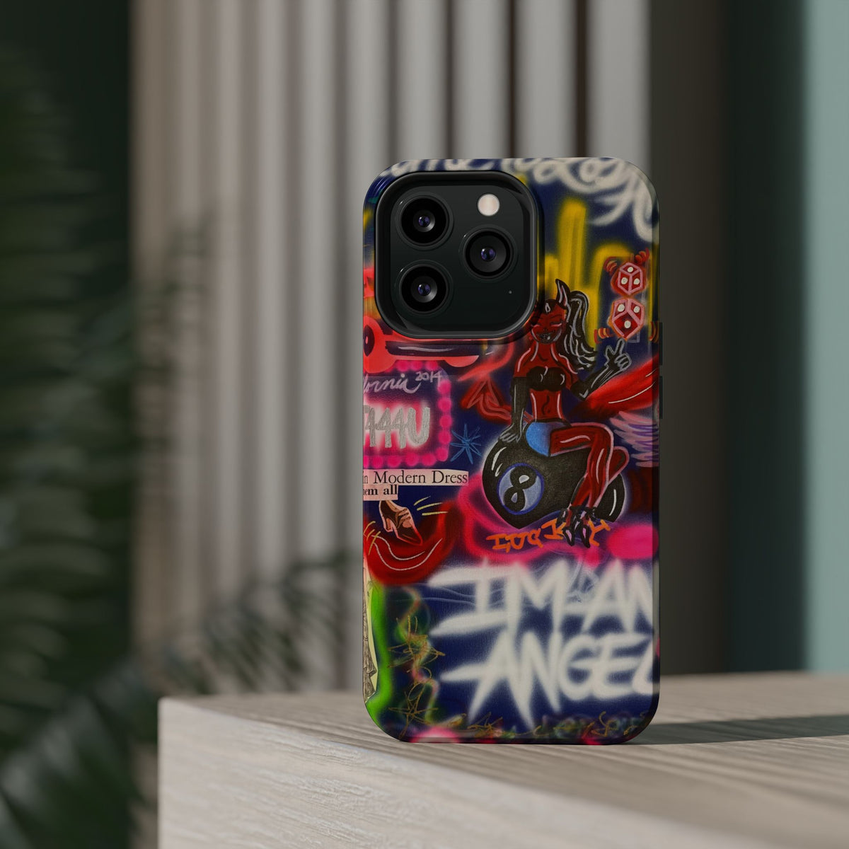 MagSafe "im an angel" airbrush iPhone case