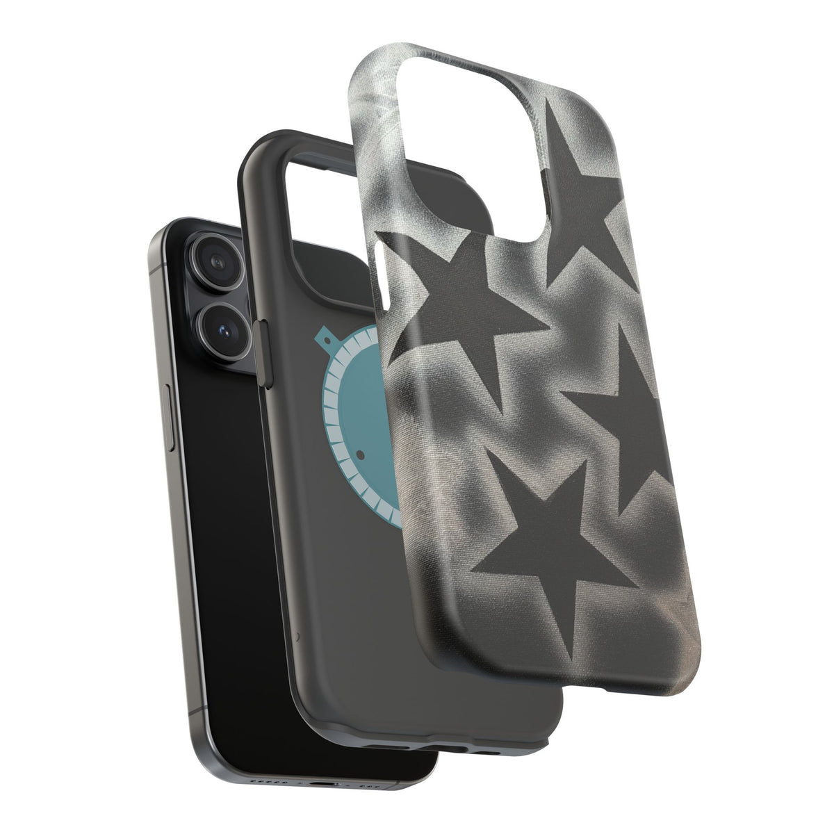 MagSafe "chrome stars" airbrush iPhone case