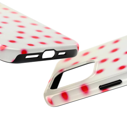 "vanilla cherry polka dot" airbrush iPhone case