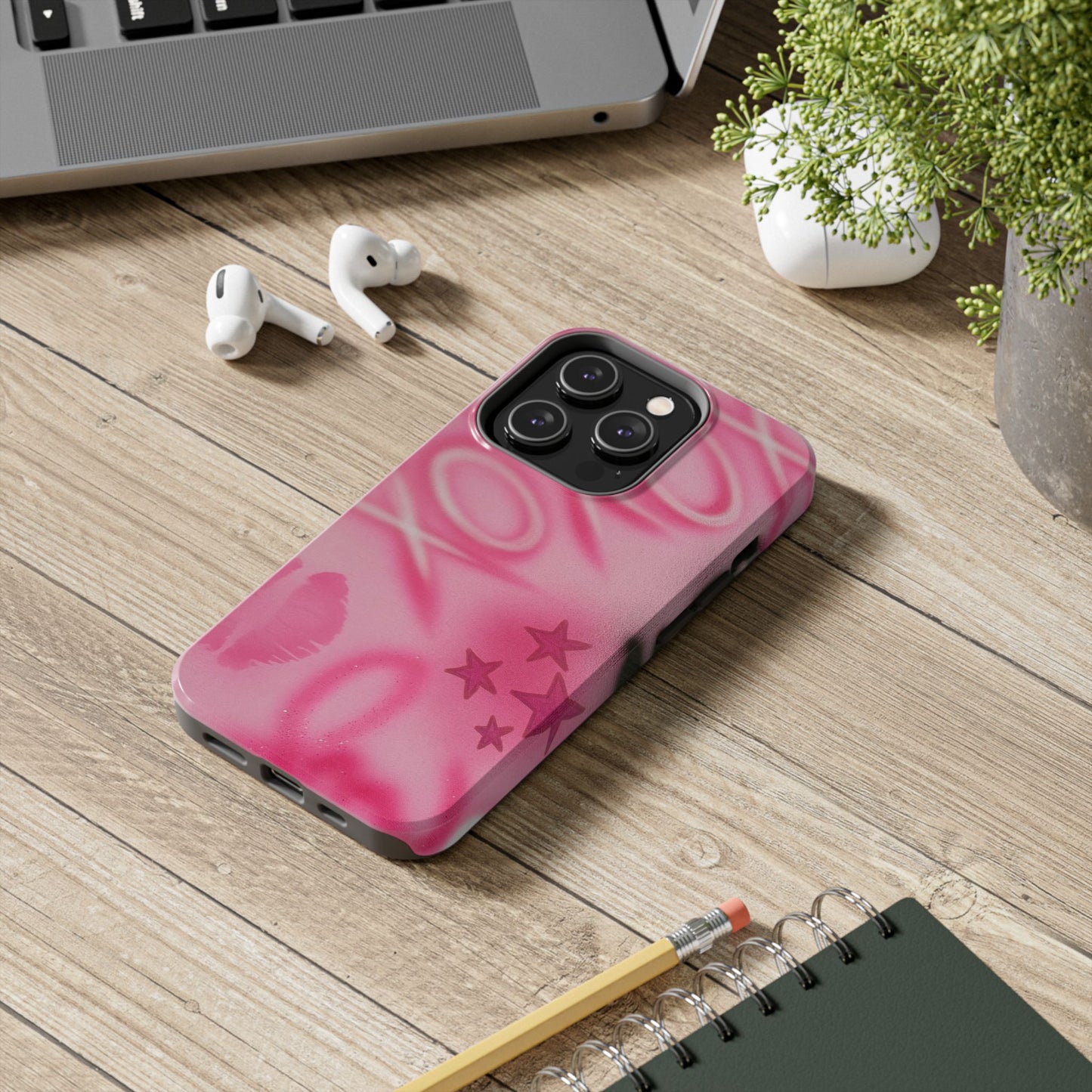"perfectly pink" airbrush iPhone case