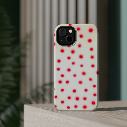 MagSafe "vanilla cherry polka dot" airbrush iPhone case