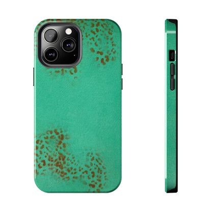 "teal cheetah" airbrush iPhone case