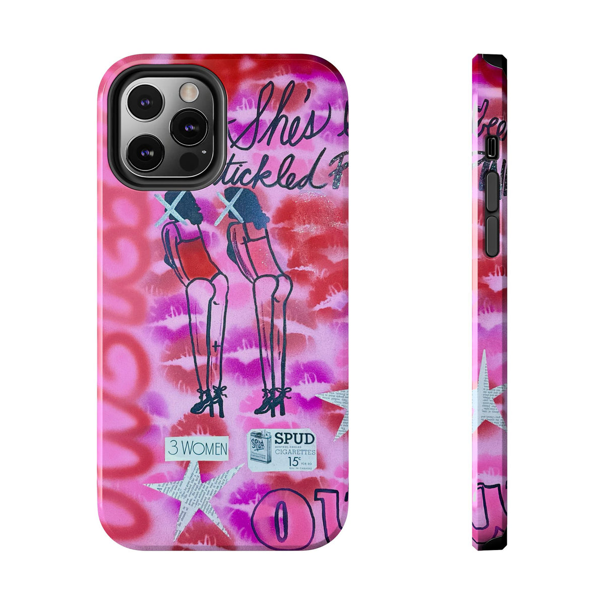 "tickled pink" airbrush iPhone case
