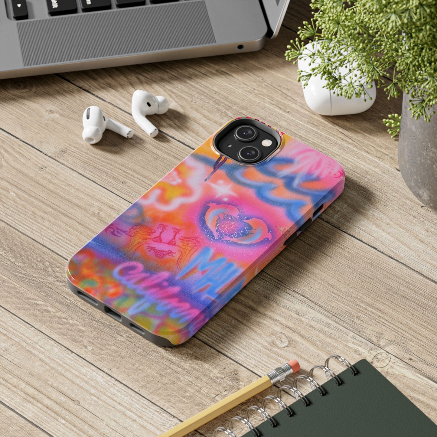 "mornings in malibu" airbrush iPhone case