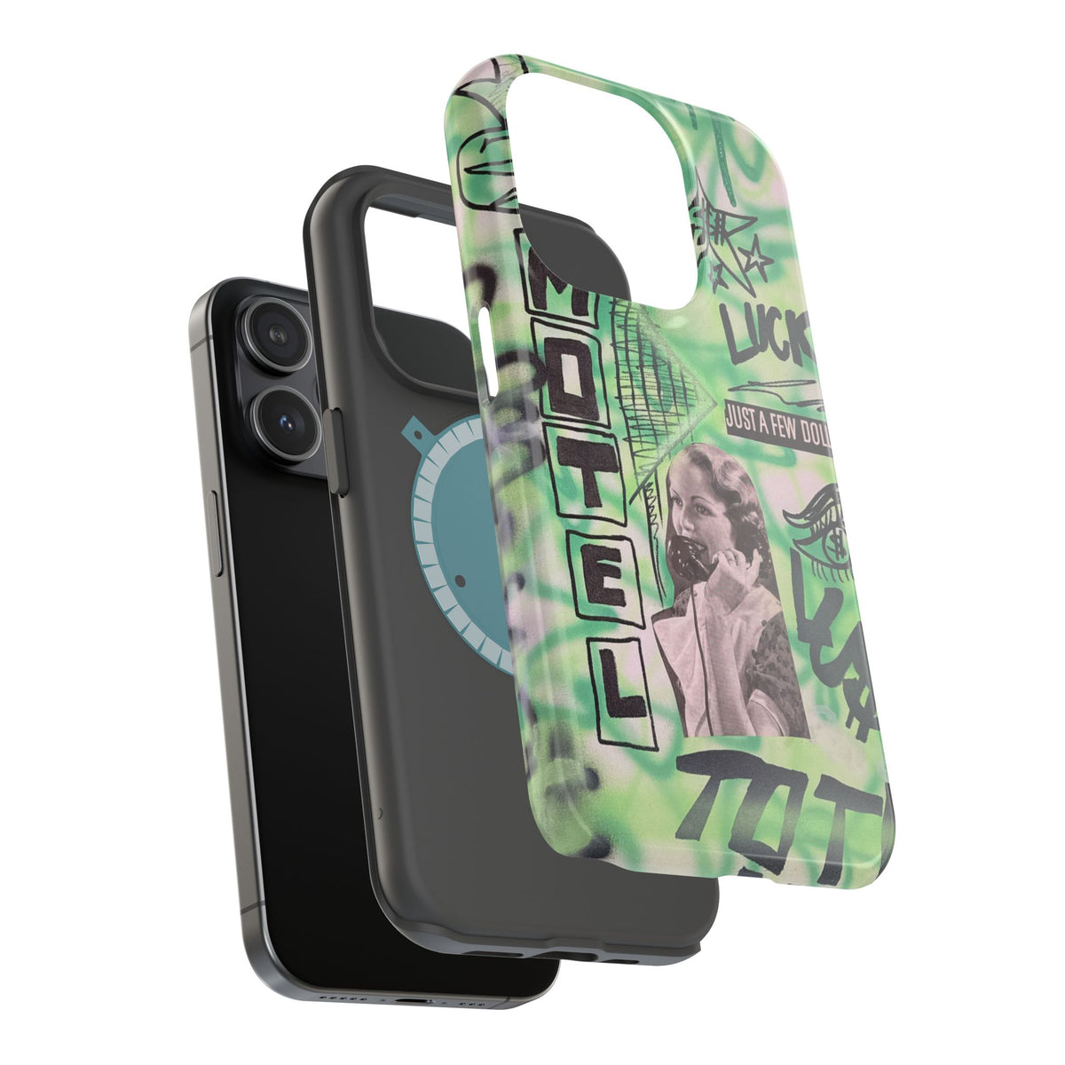 MagSafe "lust over luck" airbrush iPhone case
