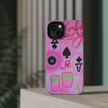 MagSafe "lucky ace" airbrush iPhone case