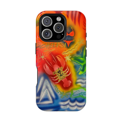 MagSafe "tipsy lobster" airbrush iPhone case