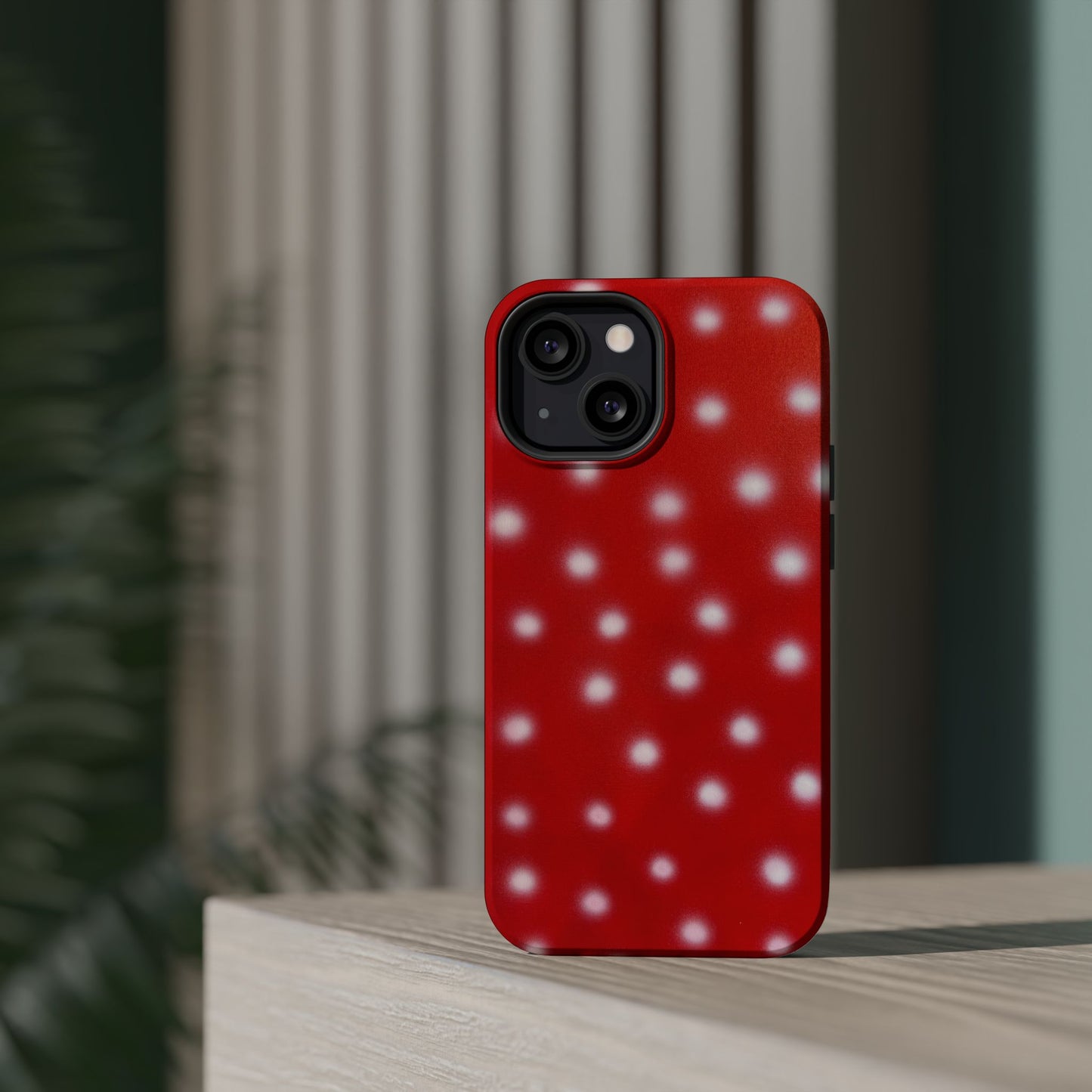 MagSafe "cherry crush polka dot" airbrush iPhone case