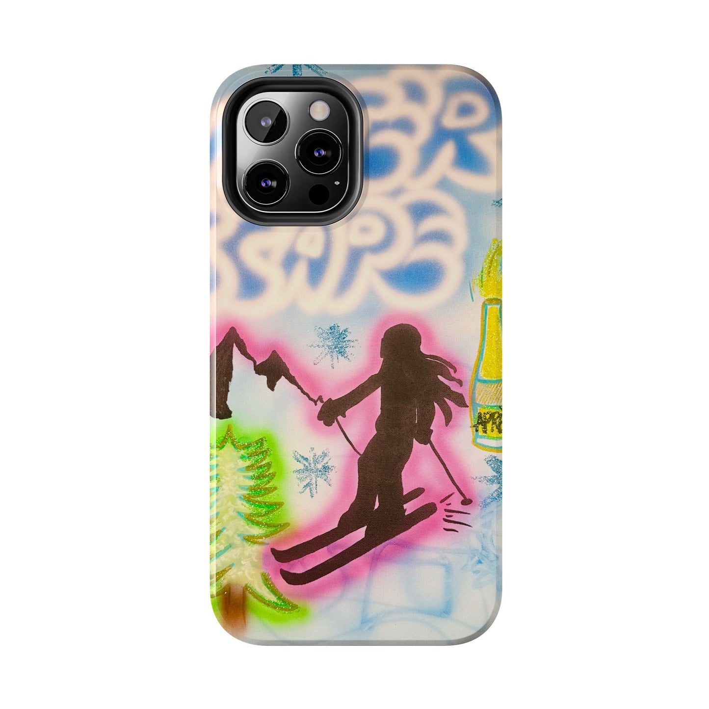 "winter escape" airbrush iPhone case