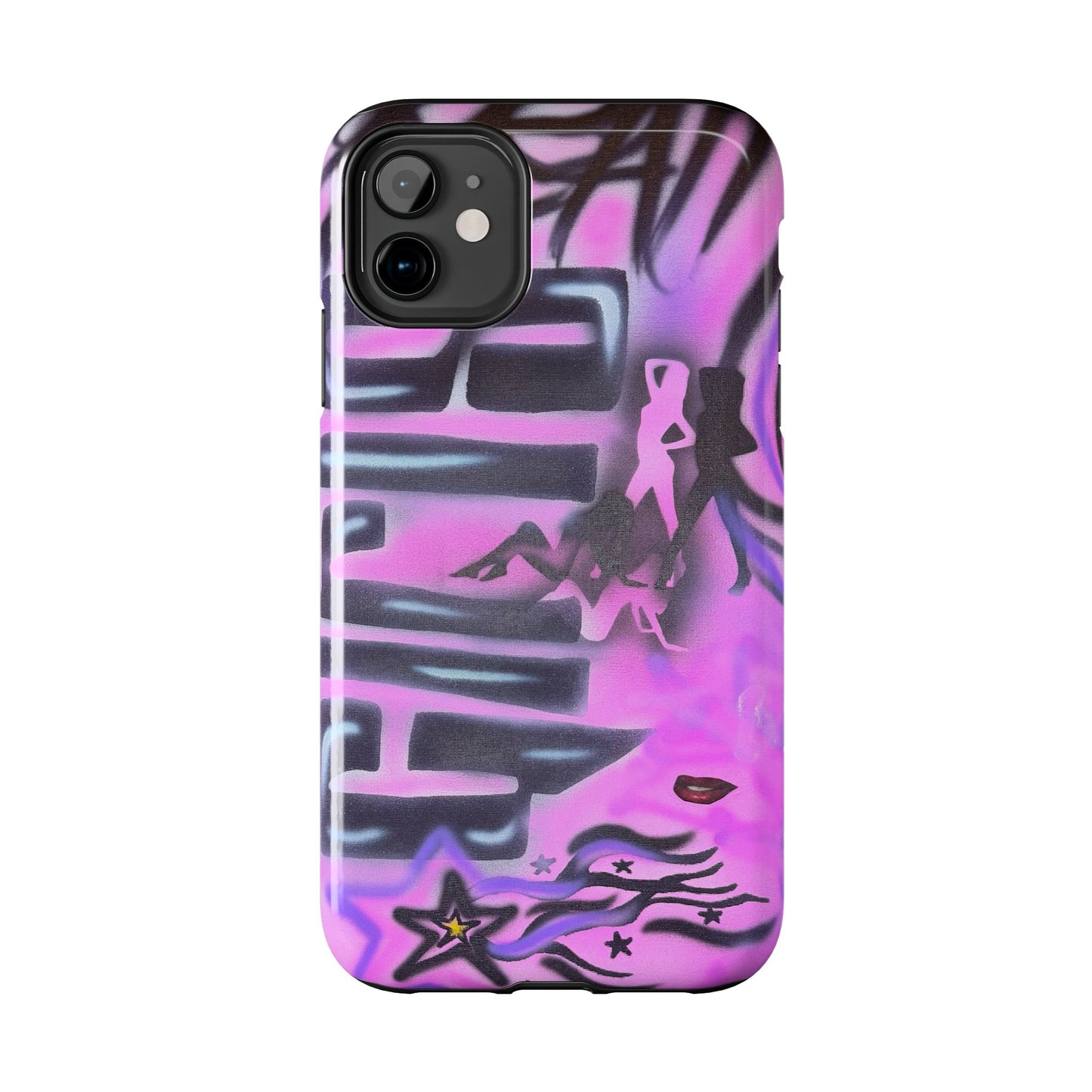 "neon nights" airbrush iPhone case
