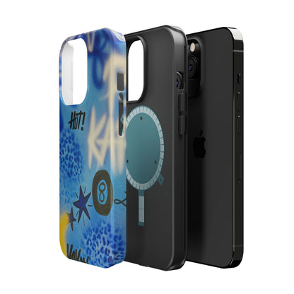 MagSafe "brilliant blues" airbrush iPhone case