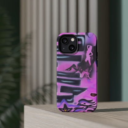 MagSafe "neon nights" airbrush iPhone case