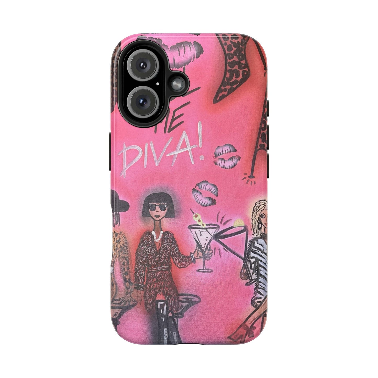 "party diva" airbrush iPhone case