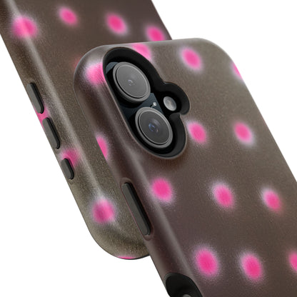 MagSafe "cherry mocha polka dot" airbrush iPhone case