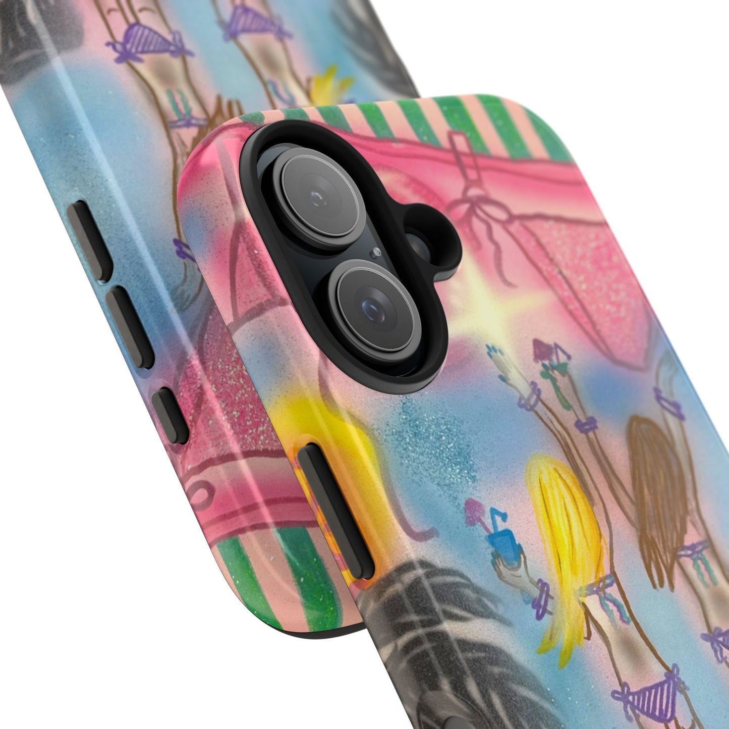 "kinis & tinis" airbrush iPhone case