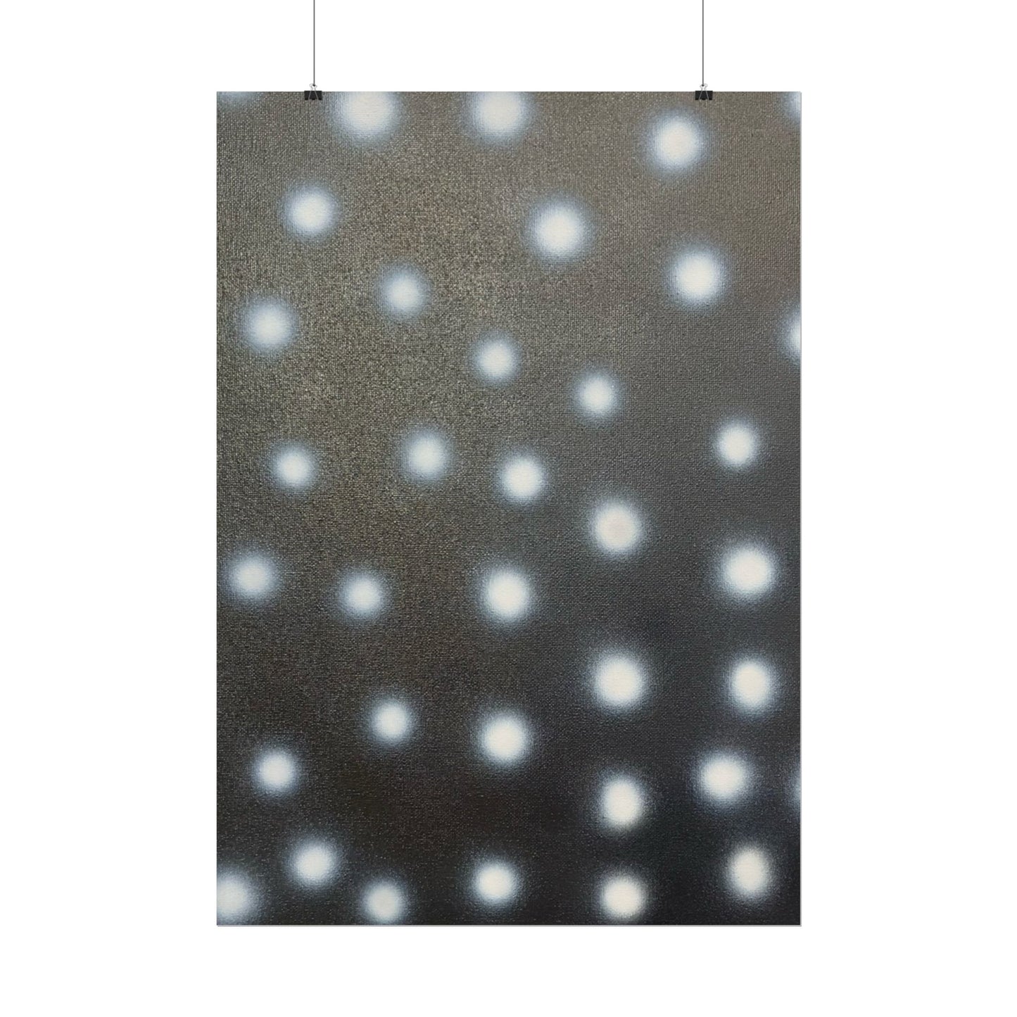 "coconut noir polka dots" airbrush rolled print
