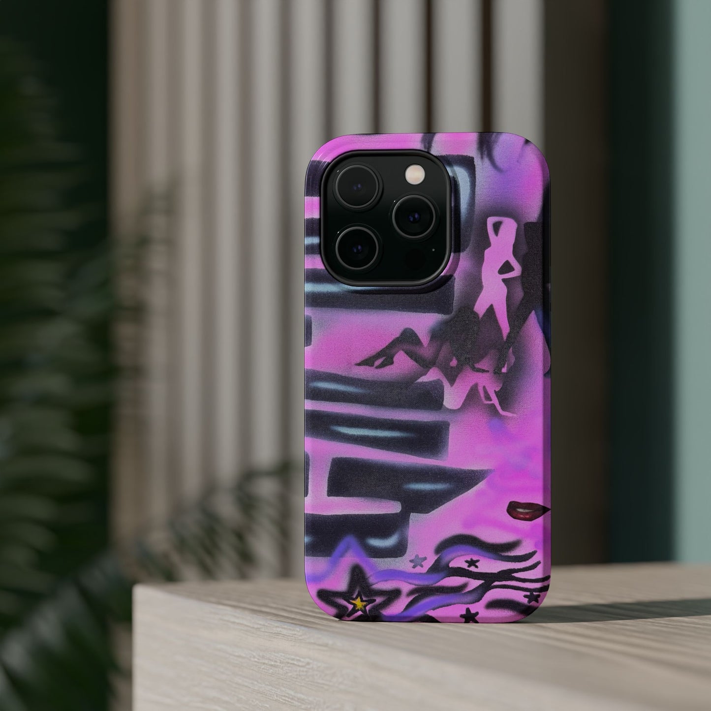 MagSafe "neon nights" airbrush iPhone case