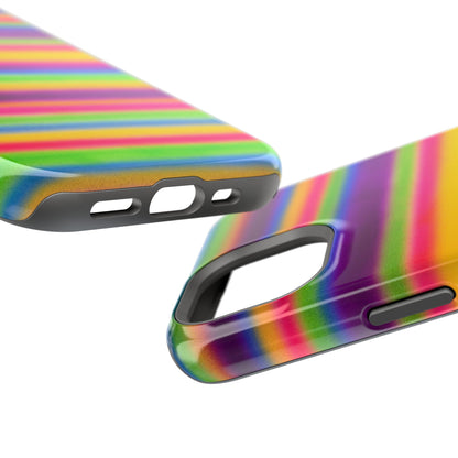 MagSafe "colorful stripes" airbrush iPhone case