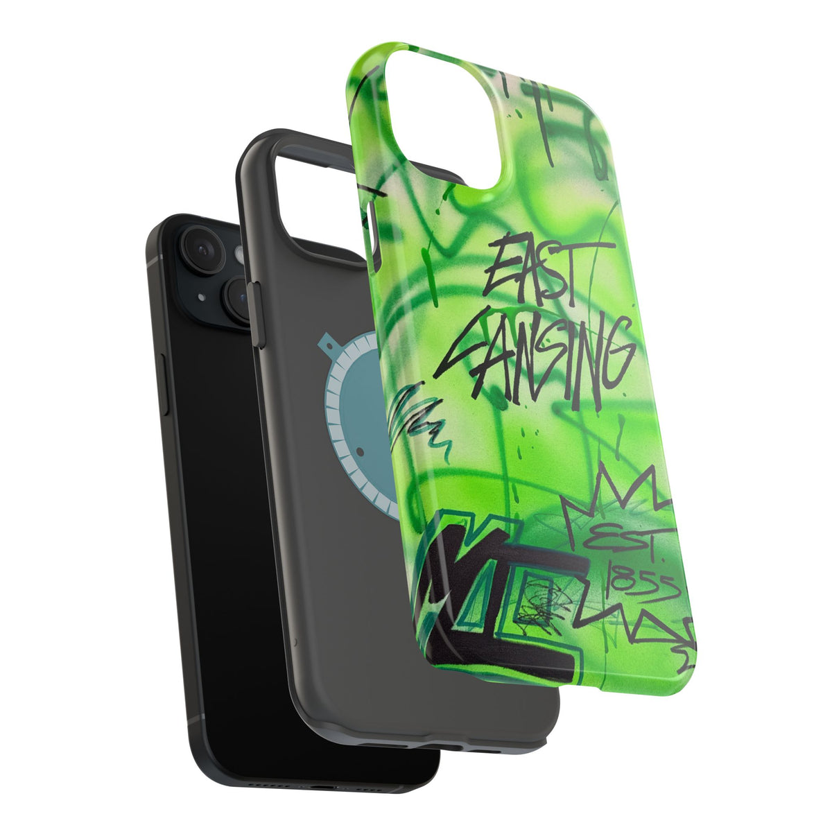 MagSafe "east lansing, mi" airbrush iPhone case