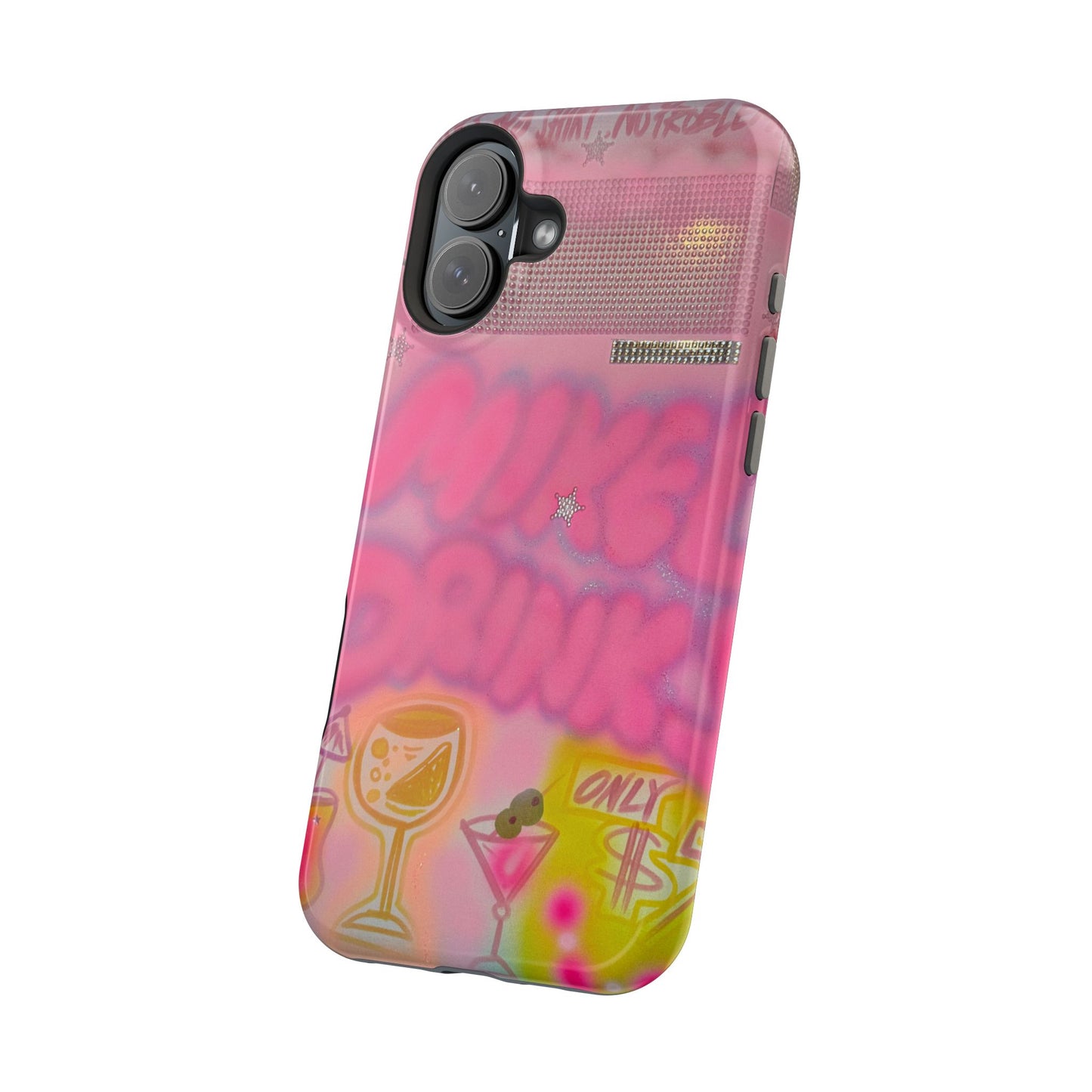 MagSafe "mixed drinks" airbrush iPhone case