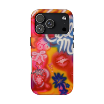 "CALL ME!" airbrush iPhone case