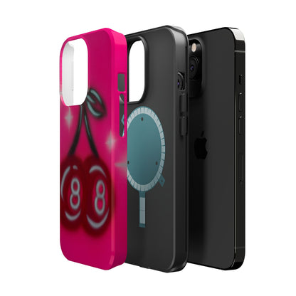 MagSafe "cherry 8ball" airbrush iPhone case