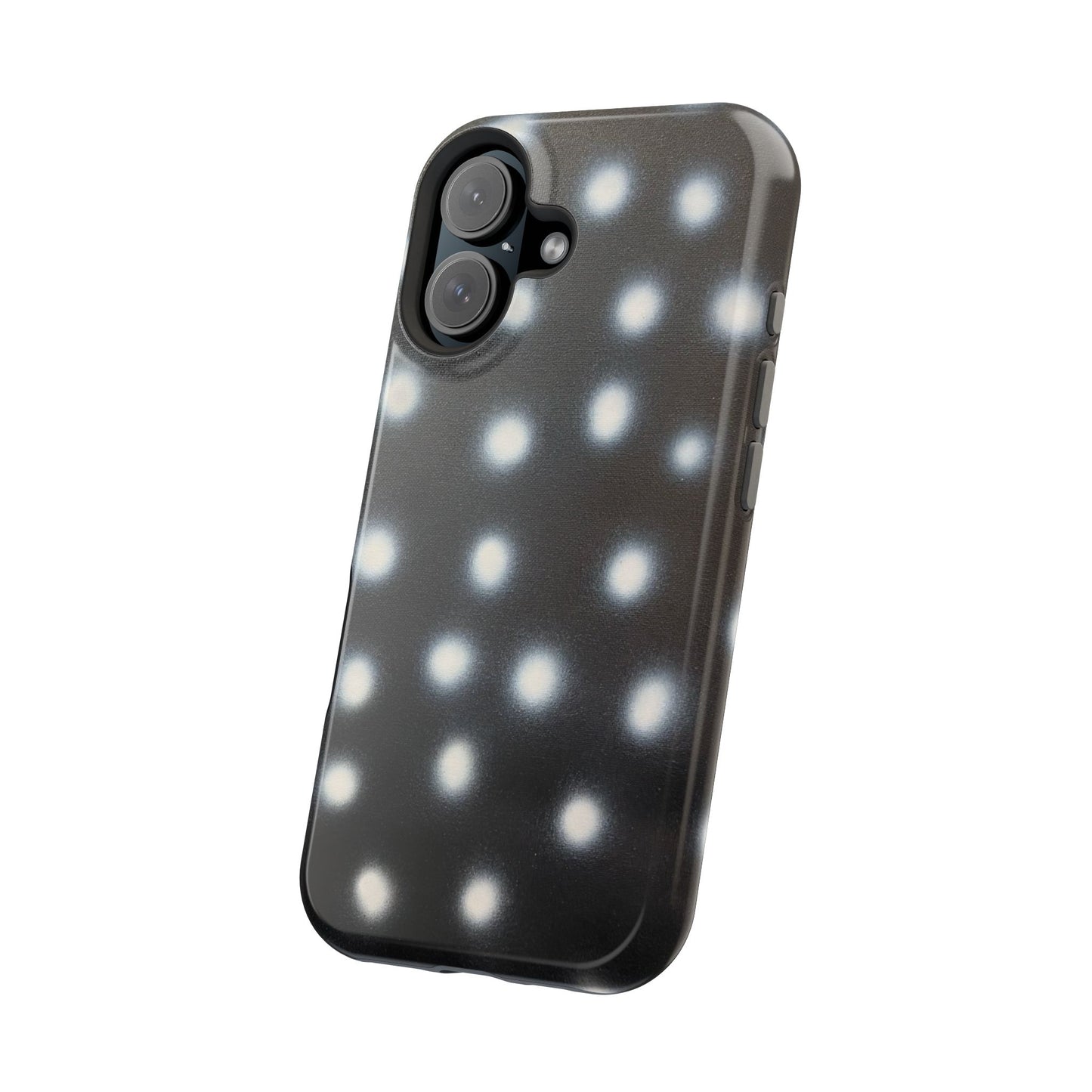 MagSafe "coconut noir polka dot" airbrush iPhone case