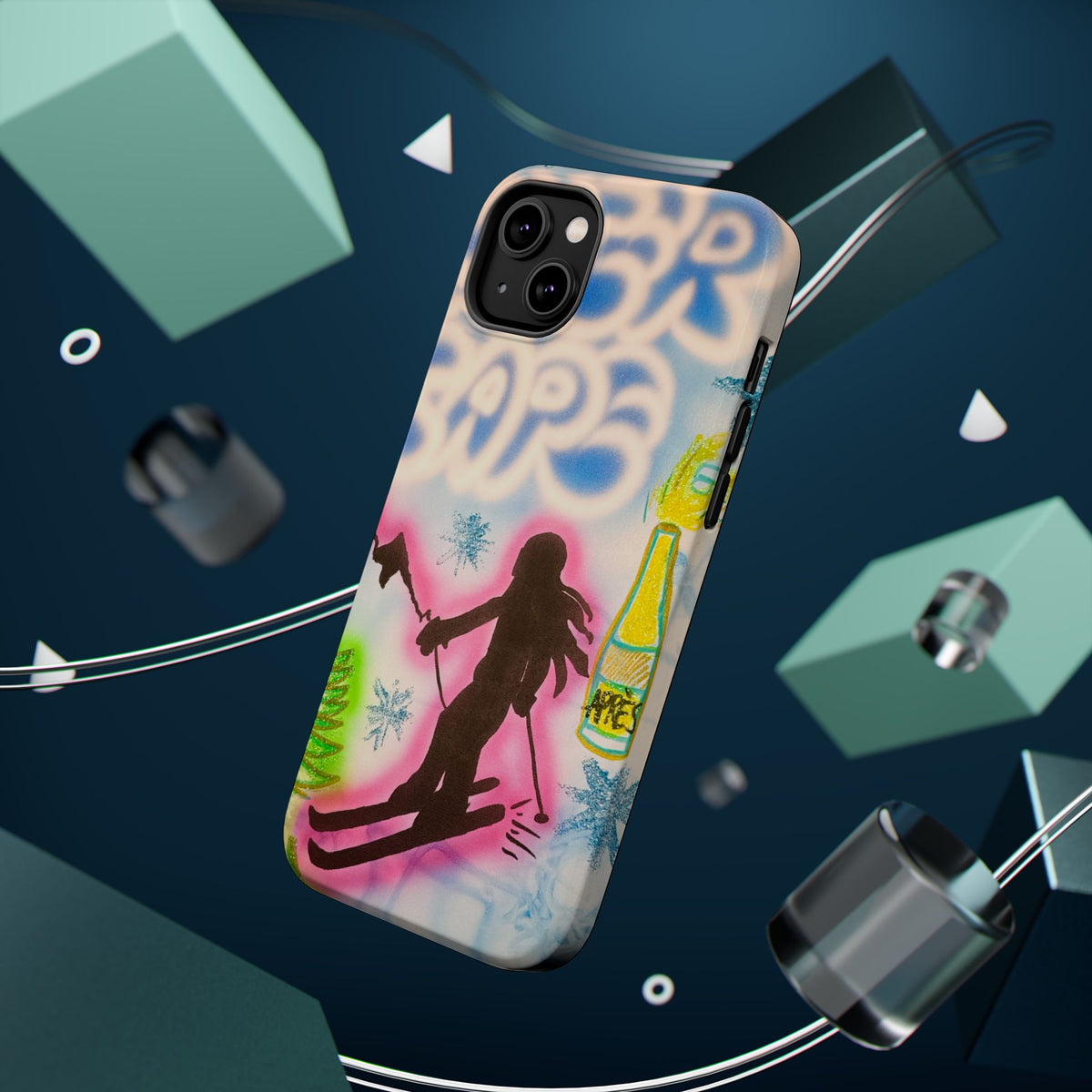 MagSafe "winter escape" airbrush iPhone case
