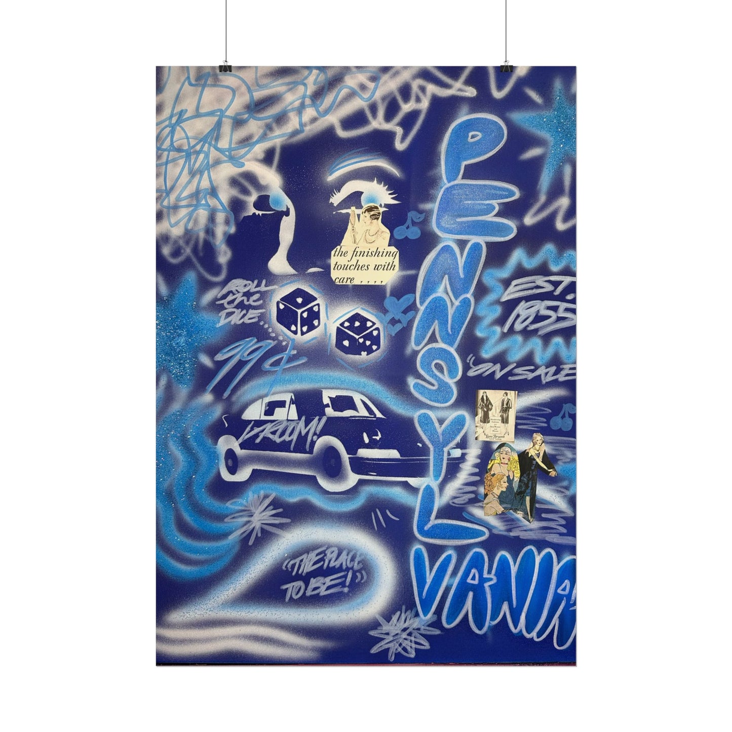 "state college, pa" airbrush rolled print