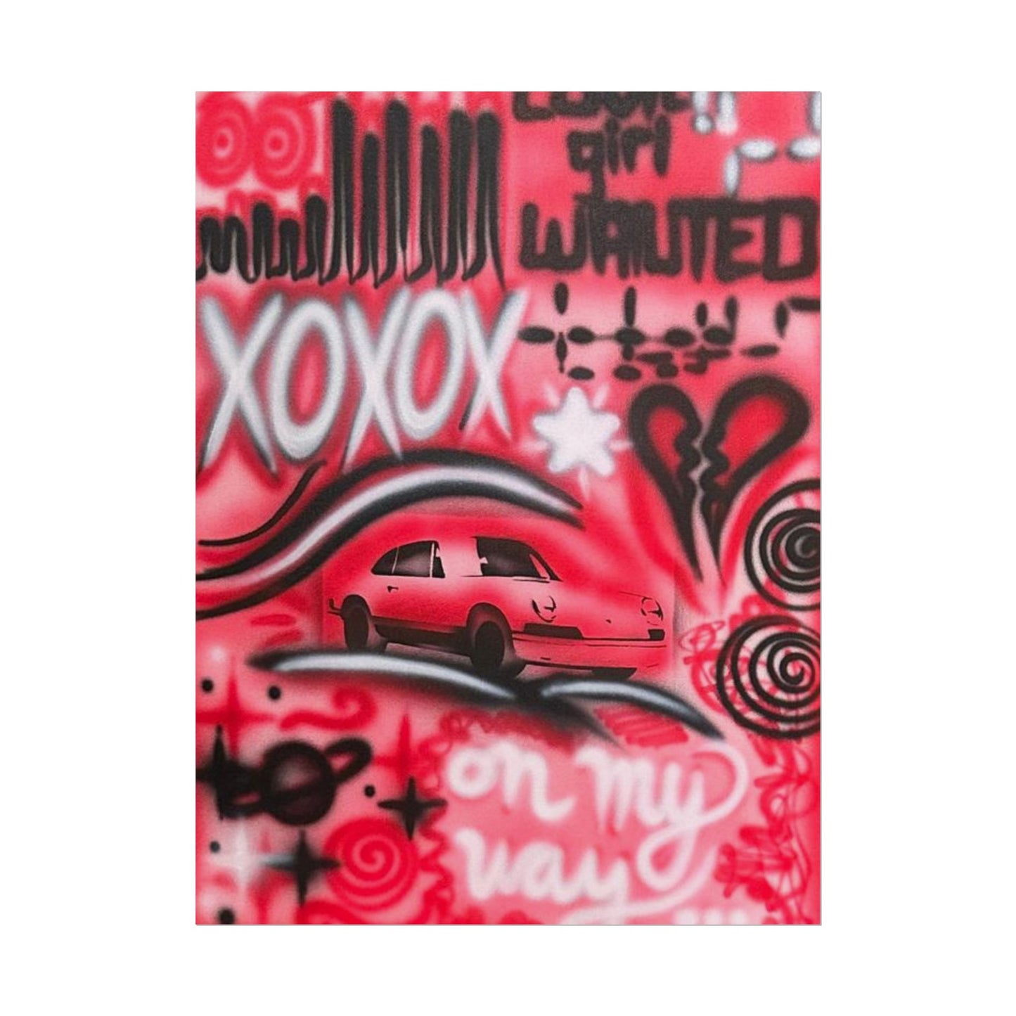 "LUCKY YOU! PT. 2" airbrush rolled print