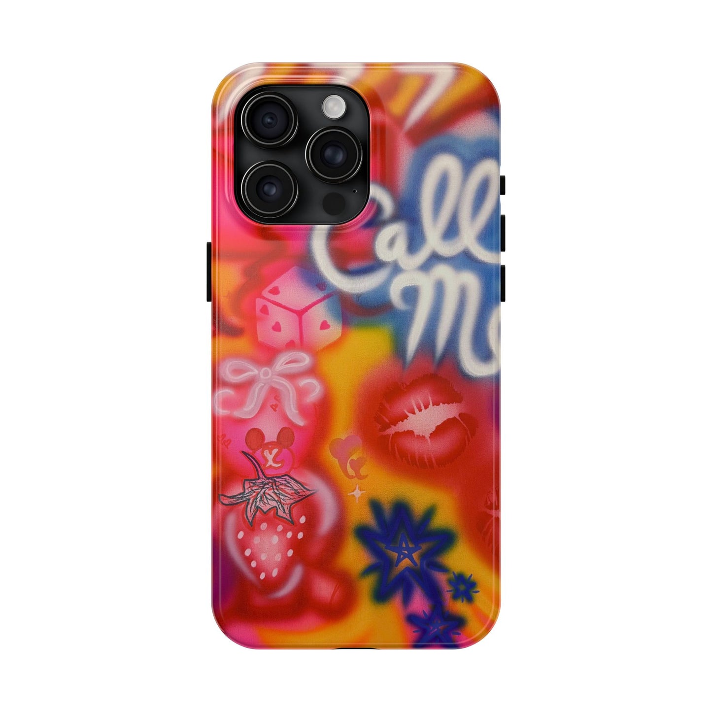 "CALL ME!" airbrush iPhone case