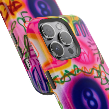 MagSafe "farbenfrohes Chaos" Airbrush-iPhone-Hülle