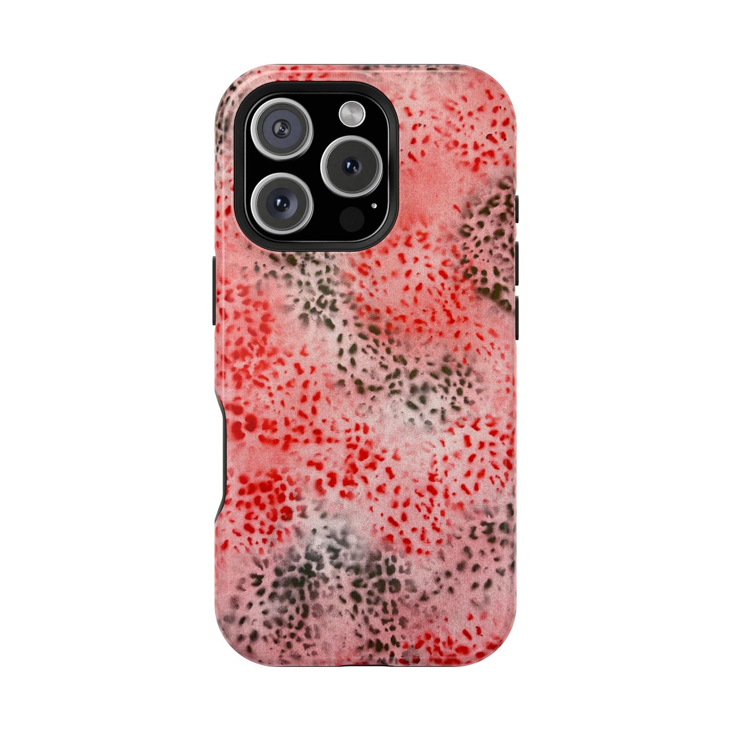 MagSafe "red cheetah" airbrush iPhone case