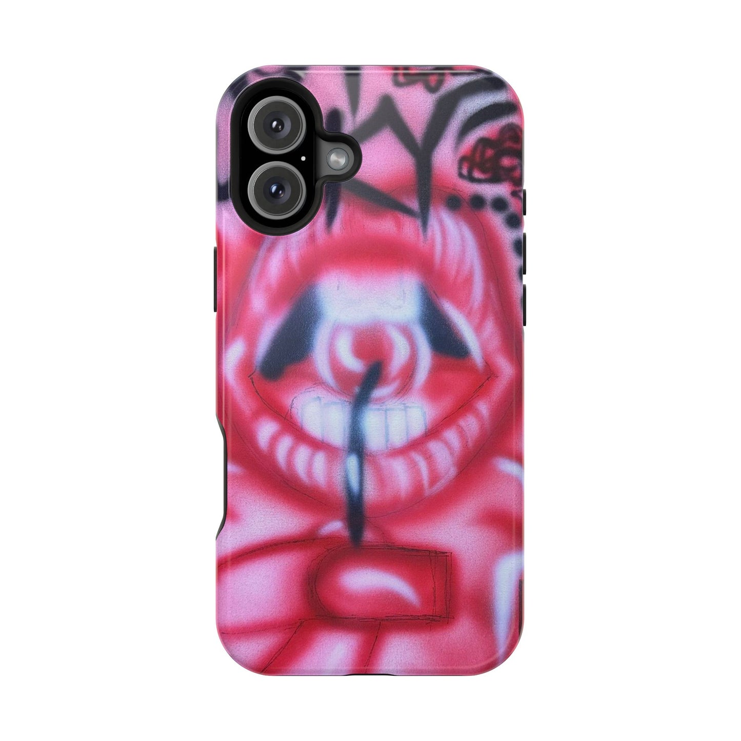 MagSafe "be happy, go lucky" Airbrush-iPhone-Hülle